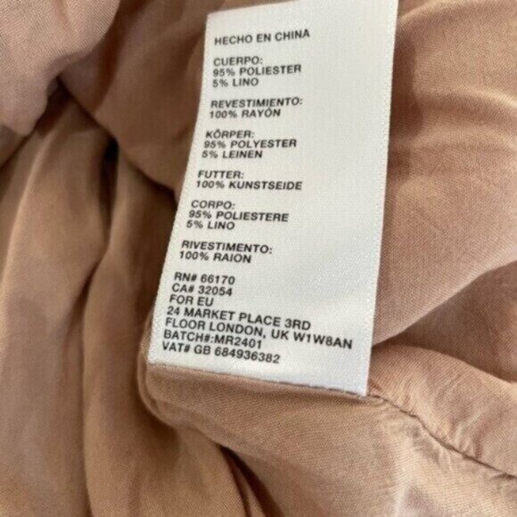 Anthropologie Linen Blend Strap Maxi Dress Boho Neutral Gypsy Feminine Western - Picture 7 of 8